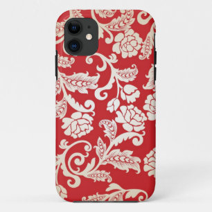 Achtergrondpatroon Damasflorale achtergrond iPhone 11 Hoesje