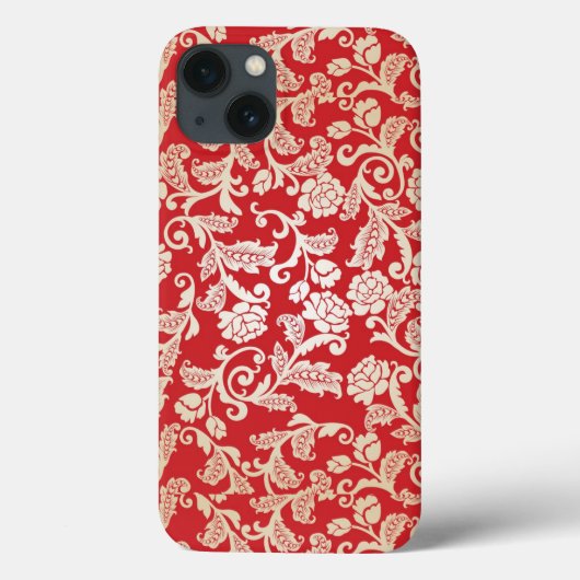 Achtergrondpatroon Damasflorale achtergrond Case-Mate iPhone Case (Achterkant)