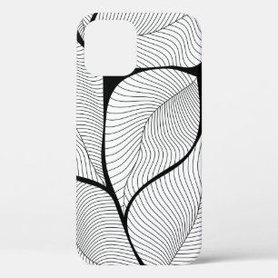 Achtergrondpatroon folieblad iPhone 12 hoesje