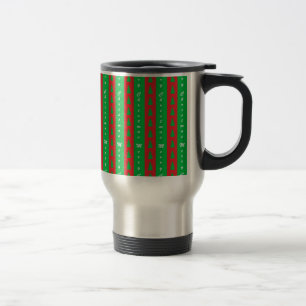 Achtergrondpatroon kerstbomen reisbeker