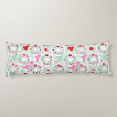 achtergrondpatroon pastelbloem lichaamskussen (Achterkant)