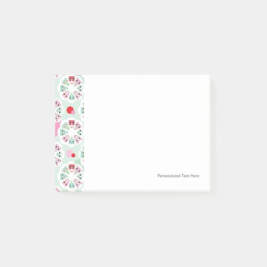 achtergrondpatroon pastelbloem post-it® notes (Voorkant)
