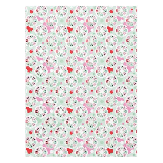 achtergrondpatroon pastelbloem tafelkleed (Voorkant)