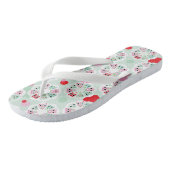 achtergrondpatroon pastelbloem teenslippers (Schuin)