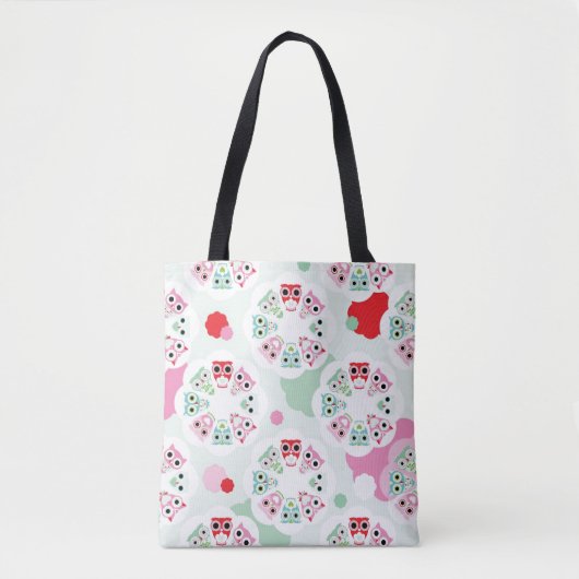 achtergrondpatroon pastelbloem tote bag (Voorkant)