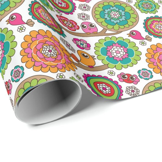 achtergrondpatroon van doodbloemen cadeaupapier (Rol Hoek)