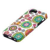 achtergrondpatroon van doodbloemen Case-Mate iPhone case (Onderkant)