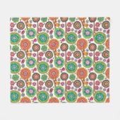 achtergrondpatroon van doodbloemen fleece deken (Voorkant (Horizontaal))