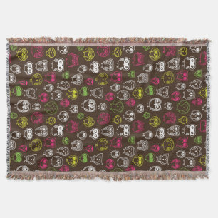 Achtergrondpatroon van kleurrijke uil deken