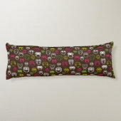 Achtergrondpatroon van kleurrijke uil lichaamskussen (Achterkant)