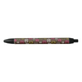 Achtergrondpatroon van kleurrijke uil zwarte inkt pen (Voorkant)