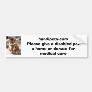 Achtergrondplaat van Handipets Bumpersticker