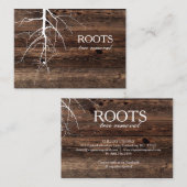 Achtergrondplaat Visitekaartje boomhout (Voorkant / Achterkant)