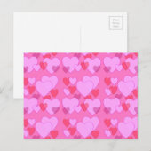 Achtergrondroze Valentijn Feestdagenkaart (Voorkant / Achterkant)