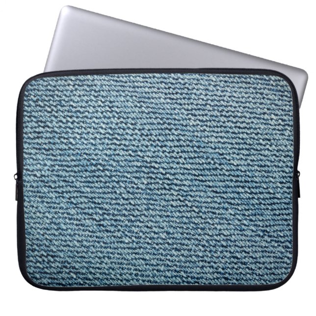 Achtergrondstructuur van de oude denimstof. abstra laptop sleeve (Voorkant)