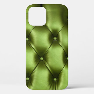 Achtergrondstructuur van donkergroene hoofdletters iPhone 12 hoesje