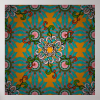 Achtergrondtextuur, behang, bloemthema in koel