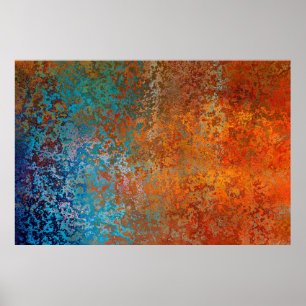 Achtergrondtextuur roest oud bruin poster