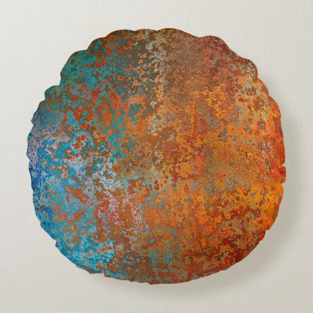 Achtergrondtextuur roest oud bruin rond kussen (Voorkant)