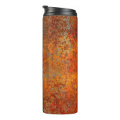 Achtergrondtextuur roest oud bruin thermosbeker (Geroteerd rechts)