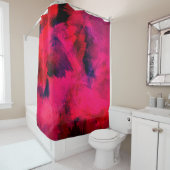 Achtergrondtextuur sjabloon rood douchegordijn (In situ)