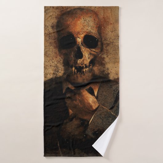 Achtergrondtextuur van de schedel van het man badhanddoek (Badhanddoek)
