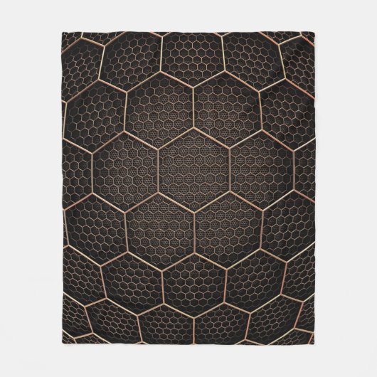 Achtergrondtextuurhexagonraster d fleece deken (Voorkant)