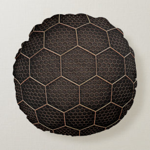 Achtergrondtextuurhexagonraster d rond kussen