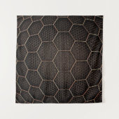 Achtergrondtextuurhexagonraster d wandkleed (Voorkant (horizontaal))