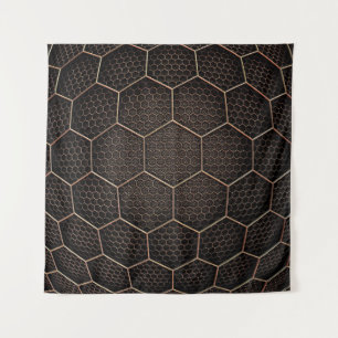 Achtergrondtextuurhexagonraster d wandkleed