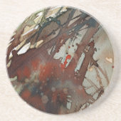 achtergrondwaterverf zandsteen onderzetter (Voorkant)