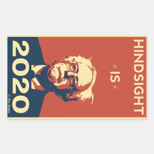 ACHTERGRONDZICHT IS 2020 RECHTHOEKIGE STICKER (Voorkant)
