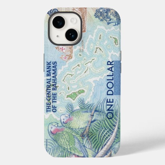 Achterhaalde nota Bahamas Parrot Case-Mate iPhone Case (Achterkant)