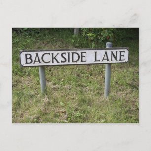 Achterkant Briefkaart van Lane, Funny & Rude Place