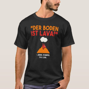 Achterkant De bodem is lava vulkaan Vesuvius uitba T-shirt