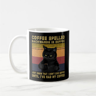 Achterkant koffie is Eeffoc Cats Drink Coff Koffiemok
