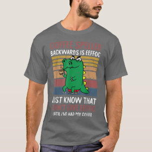 Achterkant koffie is effoc-cafeïnebarist t-shirt