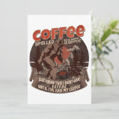 Achterkant koffie is EFFOC Kaart (Staand voorkant)