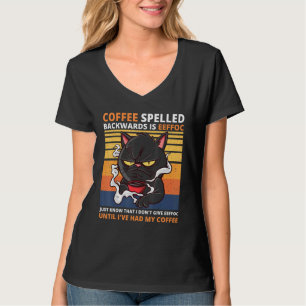 Achterkant koffie is zwarte Drink van Eeffoc T-shirt