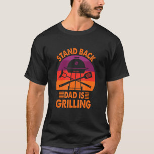Achterkant pa is barbecue Grilli T-shirt