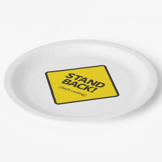 Achterkant (pap's koken) papieren bordje (Gekanteld)