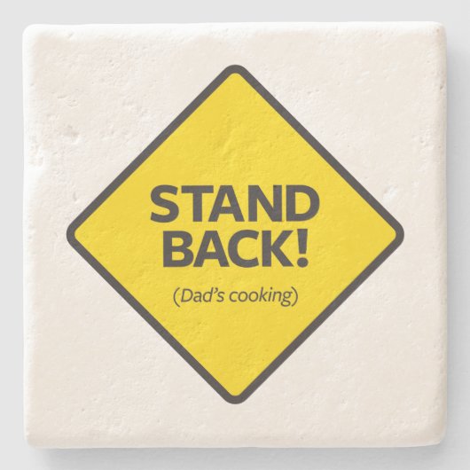 Achterkant (pap's koken) stenen onderzetter (Voorkant)