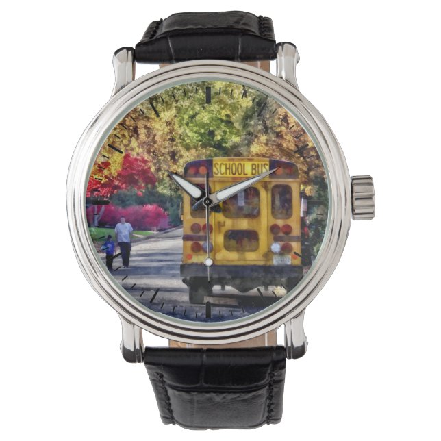 Achterkant schoolbus horloge (Voorkant)