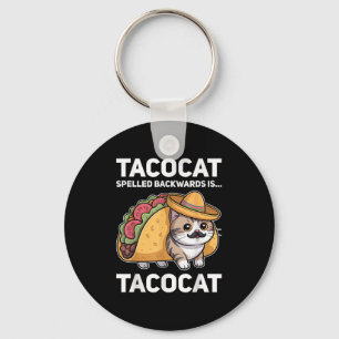 Achterkant tacocat is tacocatkat en taco sleutelhanger