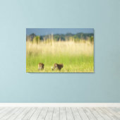 Achterkant uitzicht van Leopard (Panthera pardus)  Canvas Afdruk (Insitu (Houten vloer))