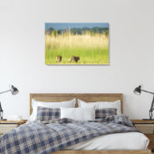 Achterkant uitzicht van Leopard (Panthera pardus)  Canvas Afdruk (Insitu (Slaapkamer))