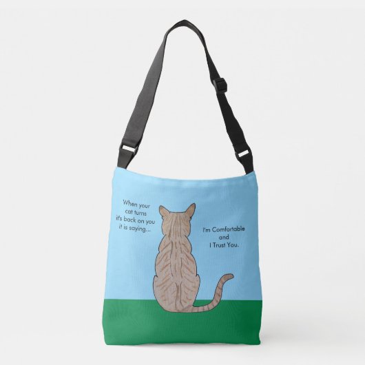 Achterkant van de kat crossbody tas (Voorkant)