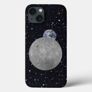 Achterkant van de Maan Aarde Sterrenhemel iPhone 13 Hoesje