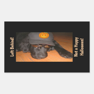 Achterkant van deze halloween rechthoekige sticker