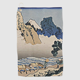 Achterkant van Fuji-berg vanaf Minobu-rivier Hokus Golfhanddoek